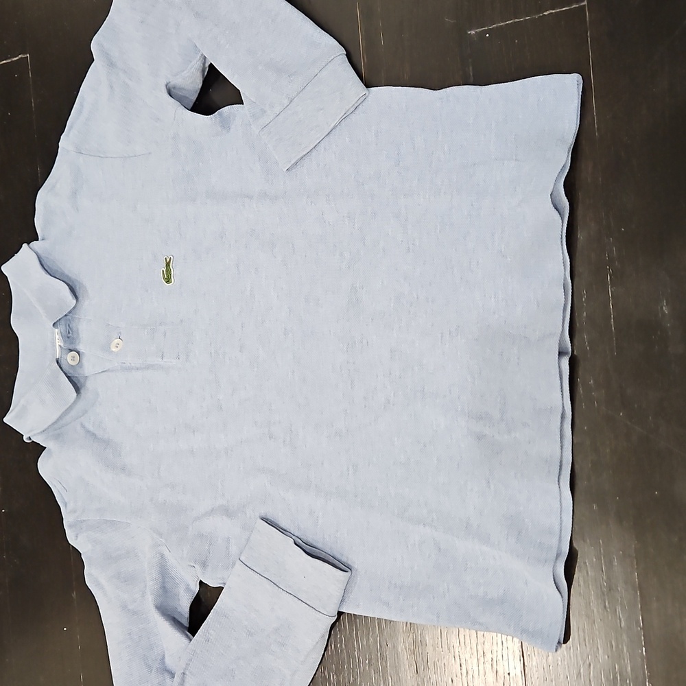 Lacoste Sky Blue Polo with Embroidered Logo
